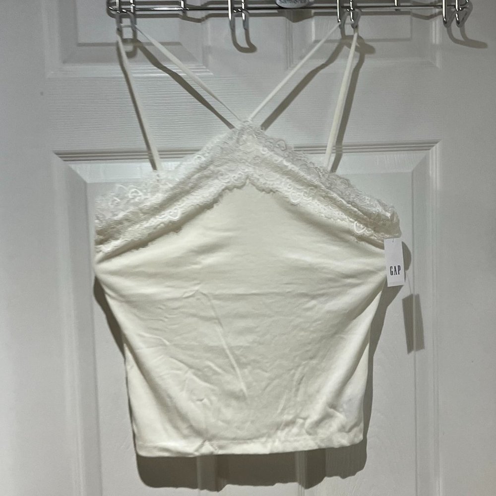 Gap Rib Lace Halter Cami - Picture 3 of 8